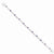 Sterling Silver Amethyst & Cz Bracelet