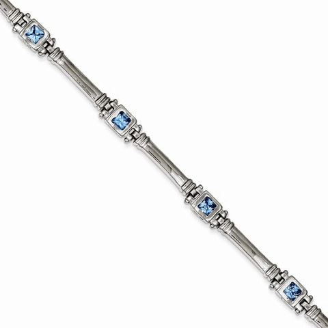 Sterling Silver Blue Topaz Bracelet