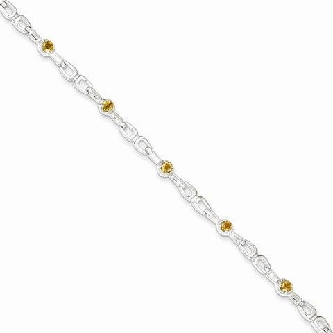 Sterling Silver Citrine Bracelet