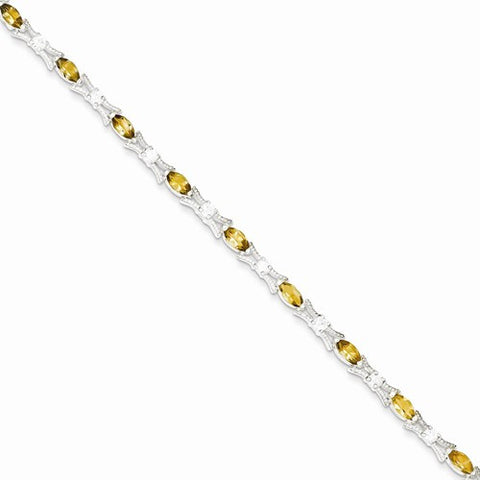 Sterling Silver Citrine Bracelet