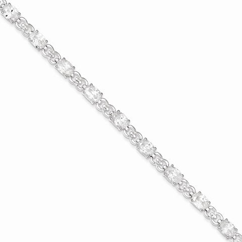 Sterling Silver Cz Bracelet