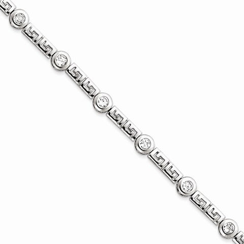 Sterling Silver Cz Bracelet