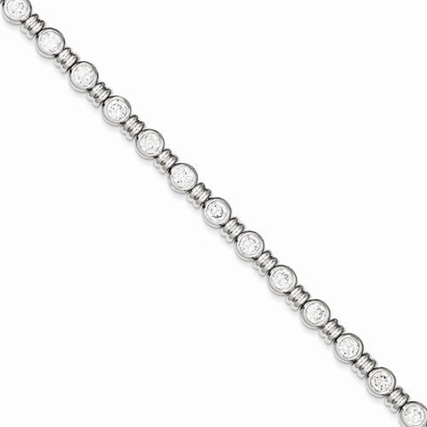 Sterling Silver Cz Bracelet