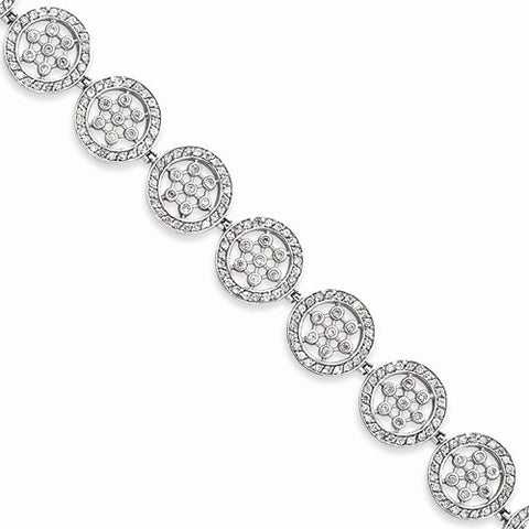 Sterling Silver Cz Bracelet