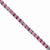 Sterling Silver Created Pink Sapphire and Diamond Bracelet