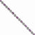 Sterling Silver Amethyst and Diamond Bracelet