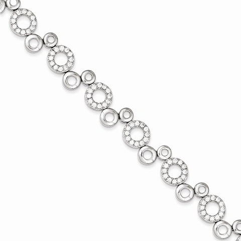 Sterling Silver Cz Bracelet