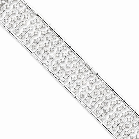 Sterling Silver Cz Bracelet