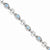 Sterling Silver Blue & Clear Cz Bracelet