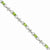 Sterling Silver Peridot & Diamond Bracelet