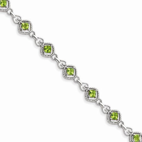 Sterling Silver Peridot Bracelet