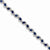 Sterling Silver Blue and Clear Cz Bracelet
