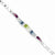 Sterling Silver Multicolored Cz Ferido Style Bracelet