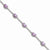 Sterling Silver Lavender & Clear Oval Cz Bracelet