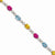 Sterling Silver Multicolored Cz Bracelet