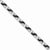 Sterling Silver Black and White Cz Bracelet