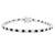 Sterling Silver Sapphire & White Topaz Tennis Bracelet