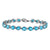 Sterling Silver Light Swiss Blue Topaz Bracelet