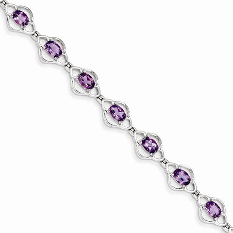 Sterling Silver Amethyst Bracelet