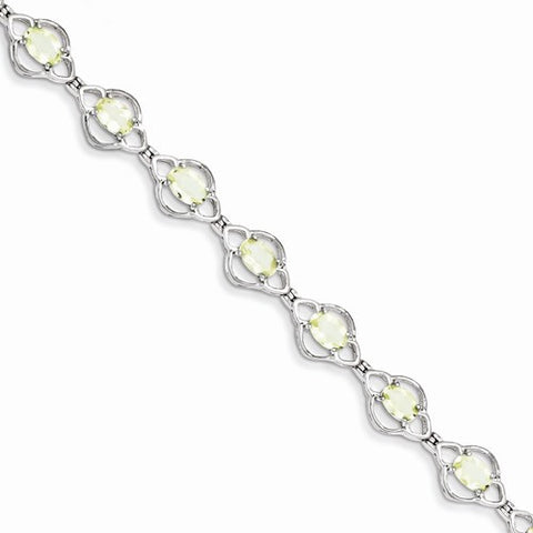 Sterling Silver Lemon Quartz Bracelet