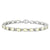 Sterling Silver Lemon Quartz White Topaz Bracelet
