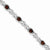 Sterling Silver Diamond & Garnet Bracelet