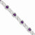 Sterling Silver Diamond & Amethyst Bracelet