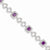 Sterling Silver Diamond & Amethyst Bracelet