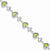 Sterling Silver Diamond & Heart Link Peridot Bracelet