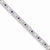 Sterling Silver Amethyst Diamond Bracelet