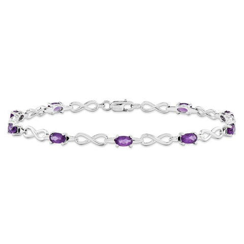 Sterling Silver Amethyst Bracelet