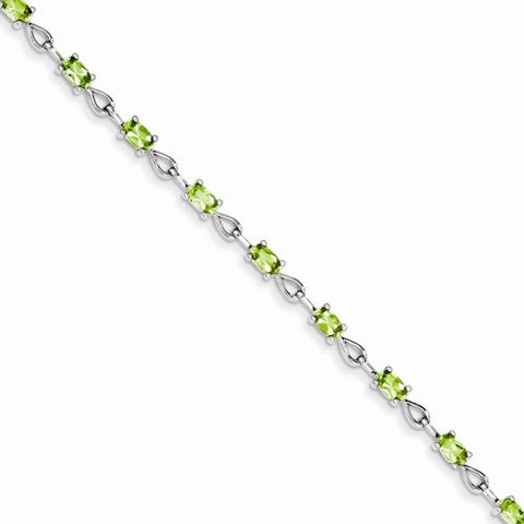 Sterling Silver Peridot Bracelet