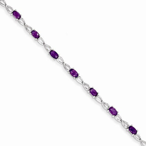 Sterling Silver Amethyst Bracelet