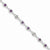 Sterling Silver Amethyst & Diamond Bracelet