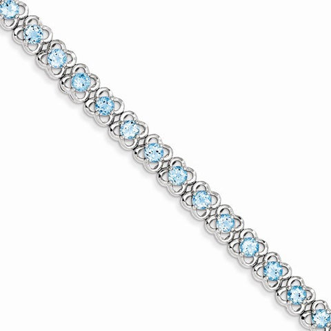 Sterling Silver Blue Topaz Bracelet