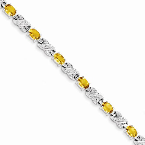 Sterling Silver Citrine Bracelet