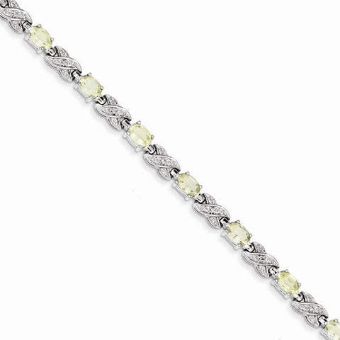 Sterling Silver Lemon Quartz Bracelet