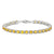 Sterling Silver Citrine and Diamond Bracelet