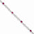 Sterling Silver Pink Tourmaline and Diamond Bracelet