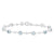Sterling Silver Aquamarine White Topaz Bracelet