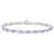 Sterling Silver Tanzanite and Diamond Bracelet