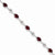 Sterling Silver African Ruby and Diamond Bracelet