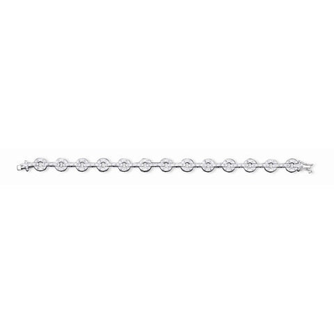 Sterling Silver Cz Bracelet