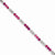 Sterling Silver Pink Tourmaline and Diamond Bracelet