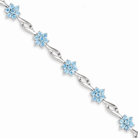 Sterling Silver Blue Topaz Bracelet