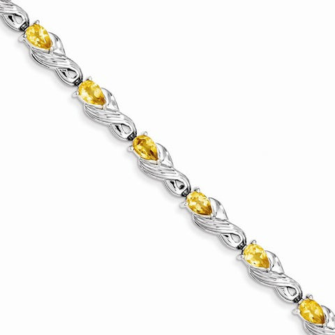 Sterling Silver Citrine Bracelet
