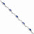 Sterling Silver Rhodium Plated Diamond and Tanzanite Bracelet