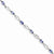 Sterling Silver Rhodium Plated Diamond and Tanzanite Bracelet