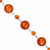 Sterling Silver Carnelian Circle Bracelet