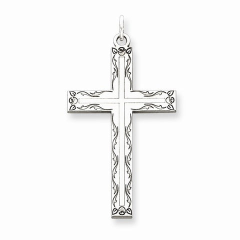 Sterling Silver Laser Designed Cross Pendant, Gorgeous Pendants for Necklace